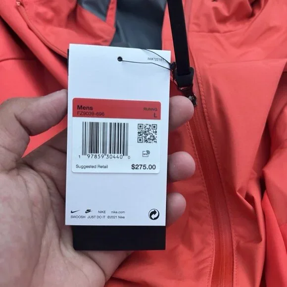 NWT Nike AeroSwift Storm-FIT Aerogami Running Jacket Crimson Sz Men's Large. Con - Picture 3 of 6